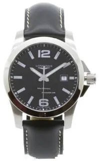 Longines Conquest L3.759.4.58.3 Stainless steel Black