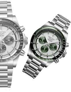 Longines Conquest L38354026 Ceramic and Stainless steel Green