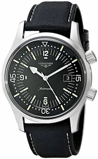 Longines Heritage L37744500 Stainless steel Black