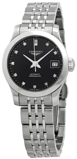 Longines Record L2.320.4.57.6 Stainless steel BLACK