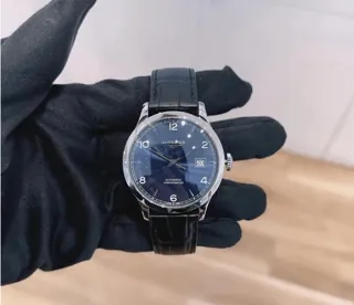 Longines Record L2.820.4.96.2 Stainless steel Blue