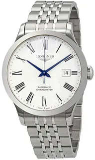 Longines Record L2.821.4.11.6 Stainless steel White