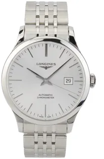 Longines Record L2.821.4.72.6 Stainless steel Silver