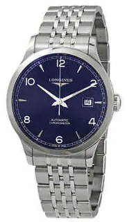 Longines Record L2.821.4.96.6 Stainless steel blue