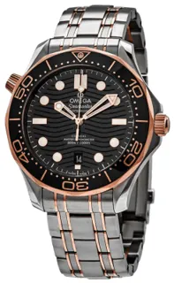 Omega Seamaster Diver 300M 210.20.42.20.01.001 Yellow gold and Stainless steel Black