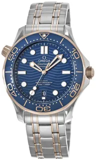 Omega Seamaster Diver 300M 210.20.42.20.03.002 Yellow gold and Stainless steel Blue