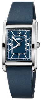 Oris Rectangular 0156177834065075 Stainless steel Blue Dial