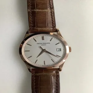 Patek Philippe Calatrava 5296R-010 Rose gold Silver