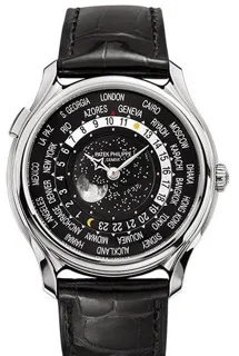 Patek Philippe 5575G 175th Anniversary Worldtime 5575G 18k white gold Black