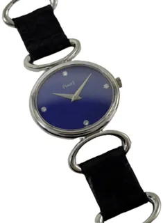 Piaget Ladies Watch 9212 18k white gold lapis$diamond