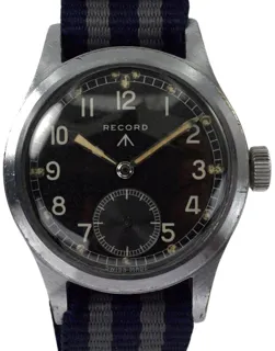 Record Watch Company Military 36.5mm Stainless steel and Chrome Black