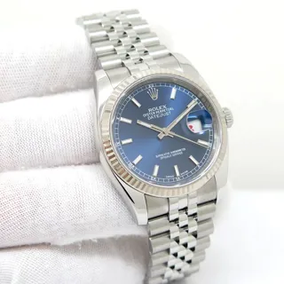 Rolex Datejust 36 116234-0139 White gold and Stainless steel Blue