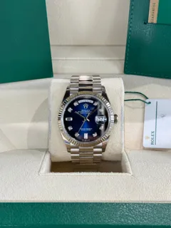 Rolex Day-Date 36 128239 18k white gold Blue