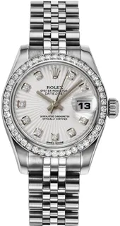 Rolex Lady-Datejust 179384 26mm Stainless steel Silver Sunbeam