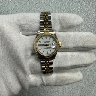 Rolex Lady-Datejust 69173 Stainless steel White