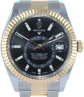 Rolex Sky-Dweller 326933-0002 Yellow gold Black