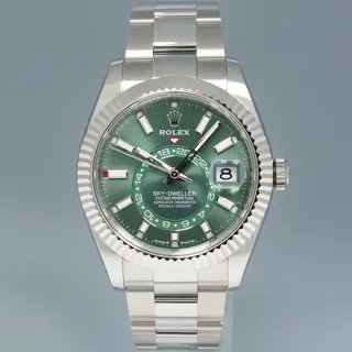 Rolex Sky-Dweller 336934-0001 White gold and Stainless steel Green