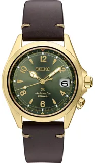 Seiko Alpinist SPB210 Yellow gold green