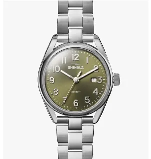 Shinola Derby S0120275530 Stainless steel Green