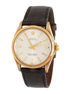 Rolex Oyster Perpetual 34 1005 Yellow gold Silver