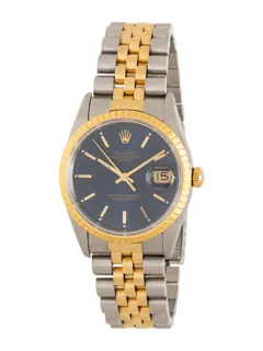 Rolex Oyster Perpetual Date 15223 Stainless steel and 18k yellow gold Blue