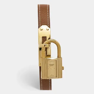 Hermès Kelly 1052241 Metal and Gold-plated Champagne