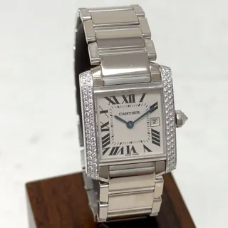 Cartier Tank Française WE101851 18k white gold White