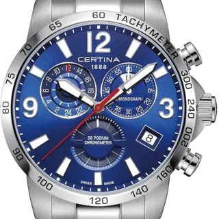 Certina DS Podium GMT C034.654.11.047.00 42mm Stainless steel Blue