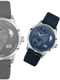 Glashütte PanoMaticLunar 1-90-02-46-32-64 Stainless steel Blue