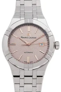 Maurice Lacroix Aikon Automatic AI6008-SS002-730-1 Stainless steel Pink and Salmon