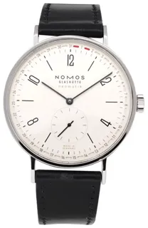 NOMOS Tangente 180 Stainless steel silver plated white