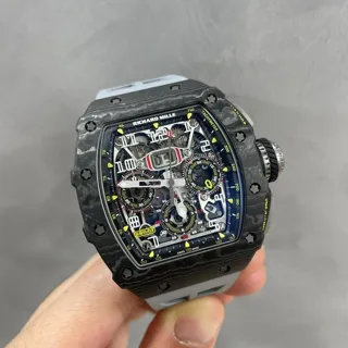 Richard Mille RM 011 RM011-03 50mm Carbon fiber Skeletonized