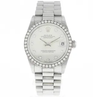 Rolex Datejust 31 68286 White gold Silver