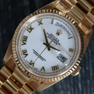 Rolex Day-Date 36 18238 Yellow gold White