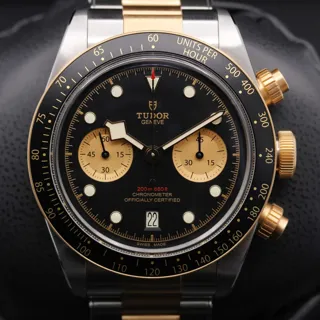 Tudor Black Bay Chrono S&G 41mm Yellow gold and Stainless steel Black