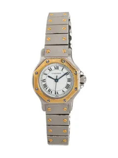 Cartier Santos Ronde Stainless steel and 18k yellow gold White