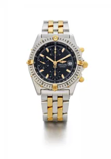 Breitling Chronomat B13352 Yellow gold and Stainless steel Black