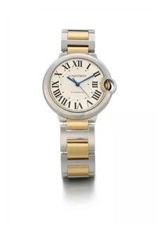 Cartier Ballon Bleu 3284 Yellow gold and Stainless steel Silver