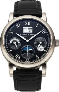 A. Lange & Söhne Langematik 18k white gold Black