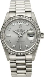 Rolex Day-Date 36 18206 Platinum Silver