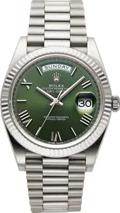 Rolex Day-Date 18k white gold Green