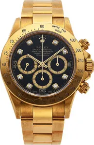 Rolex Daytona 16528 Yellow gold Black