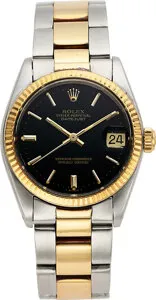 Rolex Datejust 31 6824 Stainless steel and 18k yellow gold Black