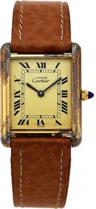 Cartier Must de Cartier Silver and Gold-plated Golden