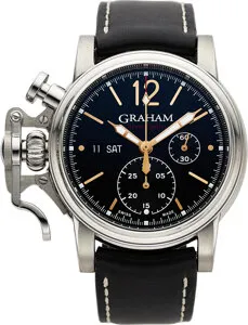 Graham Chronofighter Stainless steel Black