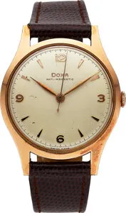 Doxa 35mm 14k rose gold Silver