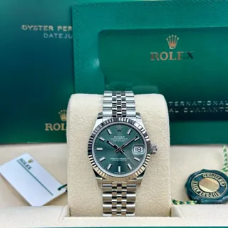 Rolex Datejust 278274-0018 White gold and Stainless steel Green