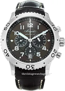 Breguet Type XXI 3810ST/92/9ZU brushed/polished steel brown