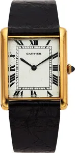 Cartier Tank Louis 17002 18k yellow gold White