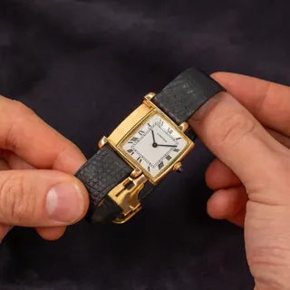 Cartier Tank Reverso 18k yellow gold White